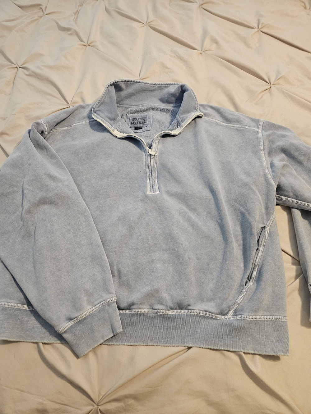 American Eagle Outfitters Light Blue Women's Half-Zip Pullover
